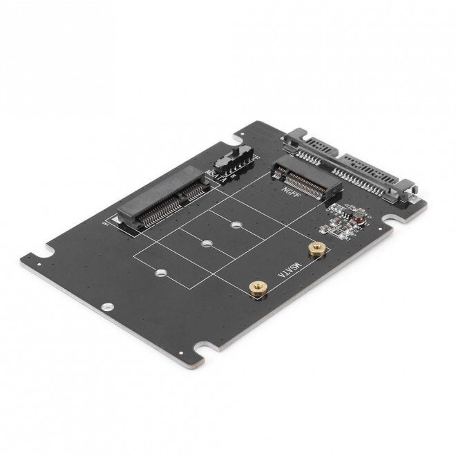 Simplecom SA207 2-in-1 9cm Combo Adapter Converter For mSATA + M.2 NGFF to SATA