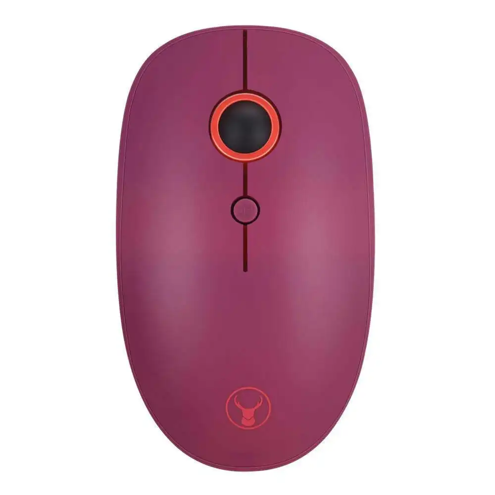 Bonelk Wireless Round Scroll 4D M-257 Bluetooth Mouse/Dongle 800-1600 DPI Red