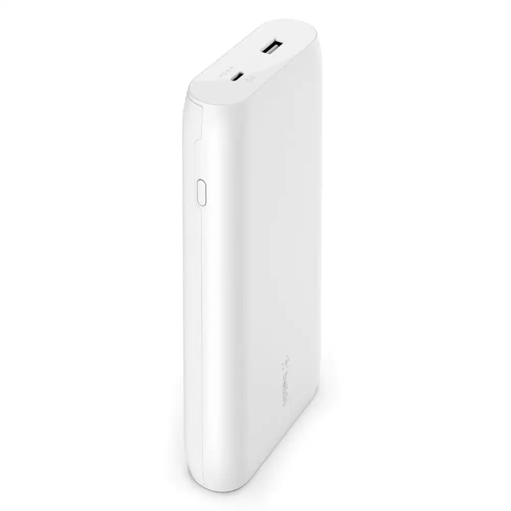 Belkin 20000mAh 12W  USB-C/USB-A Power Bank Portable Battery Charger White