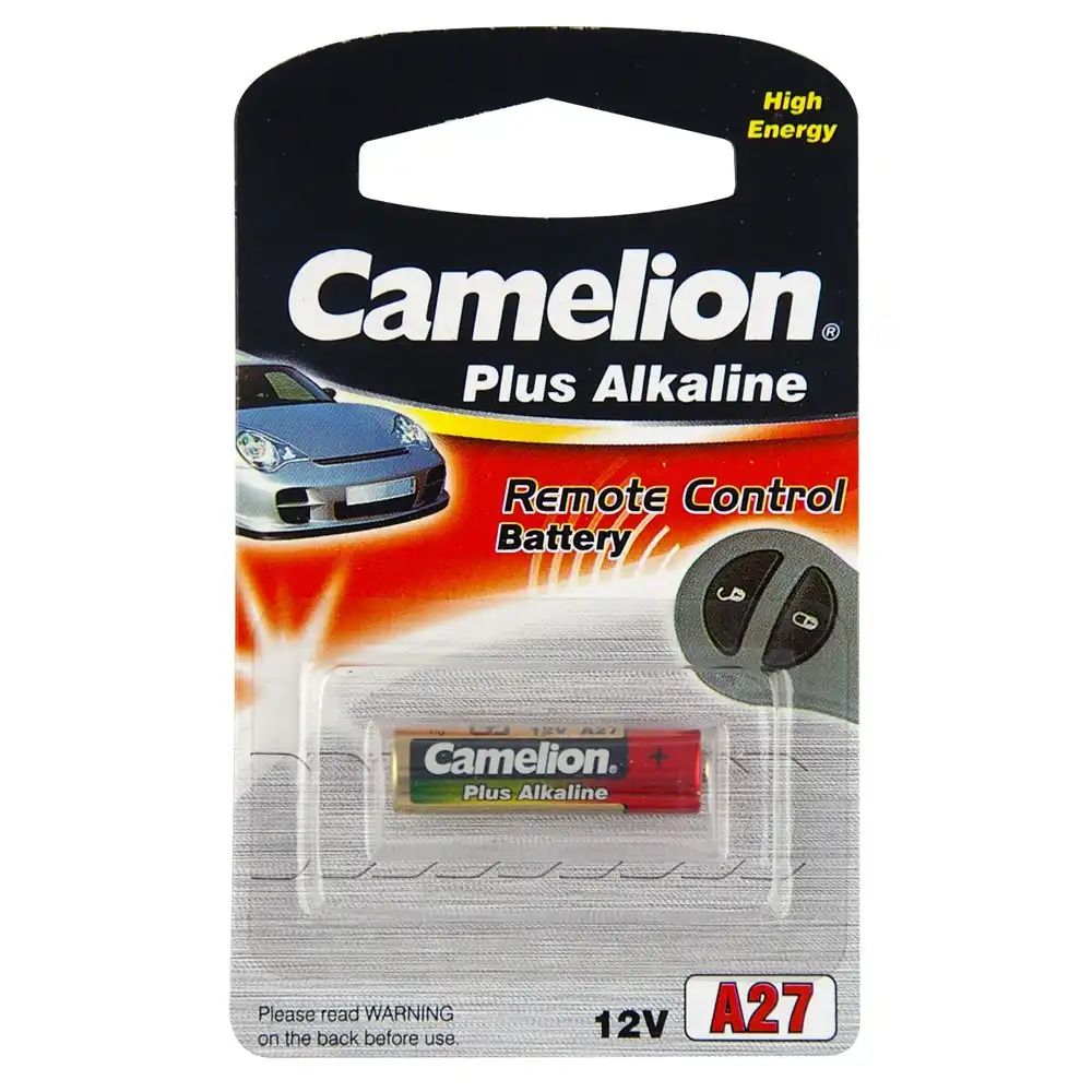 Camelion Alkaline Battery 12V 27A Cylindrical Power for Garage Car Remote Alarm