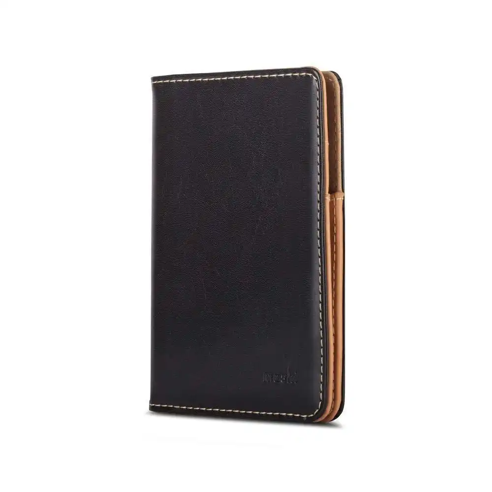 Moshi Leather Travel Water Resistant Passport Holder/Pouch w/Card Slots Black