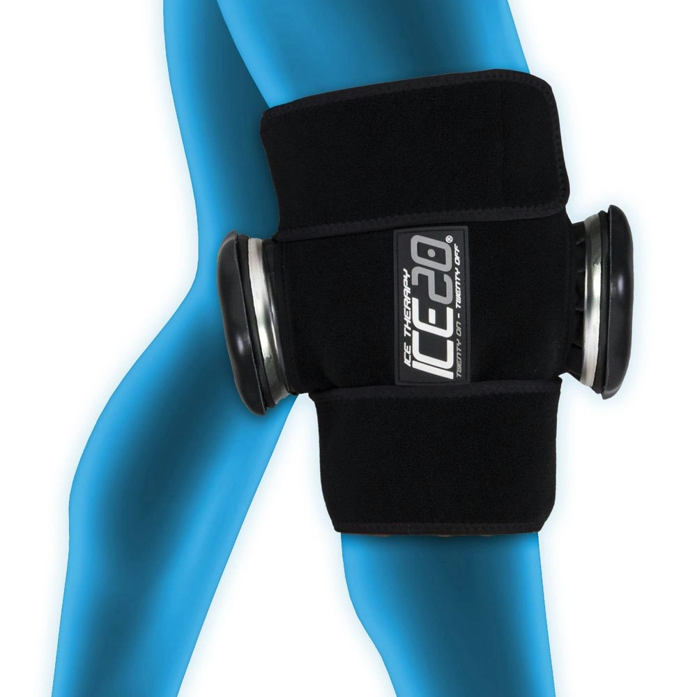 Ice20 Ice Therapy Knee Thigh Shin Cold Compression Wrap  w Strap/Bag