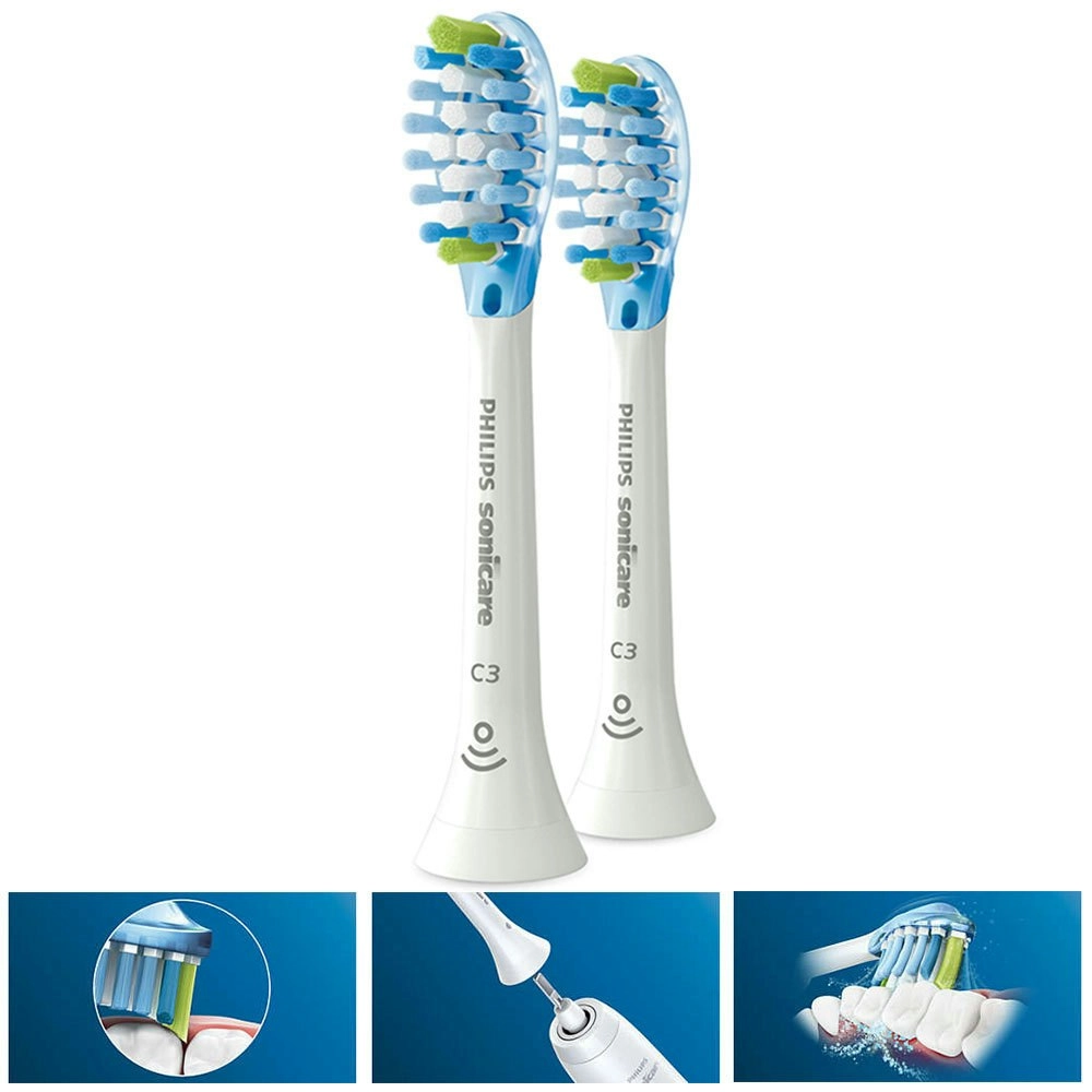 2PK Philips Sonicare Plaque C3 Replacement Brush Heads for Electric Toothbrush W