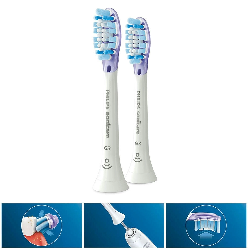 2PC Philips HX9052/67 G3 Gum Care Replacement Head for Electric Toothbrush White