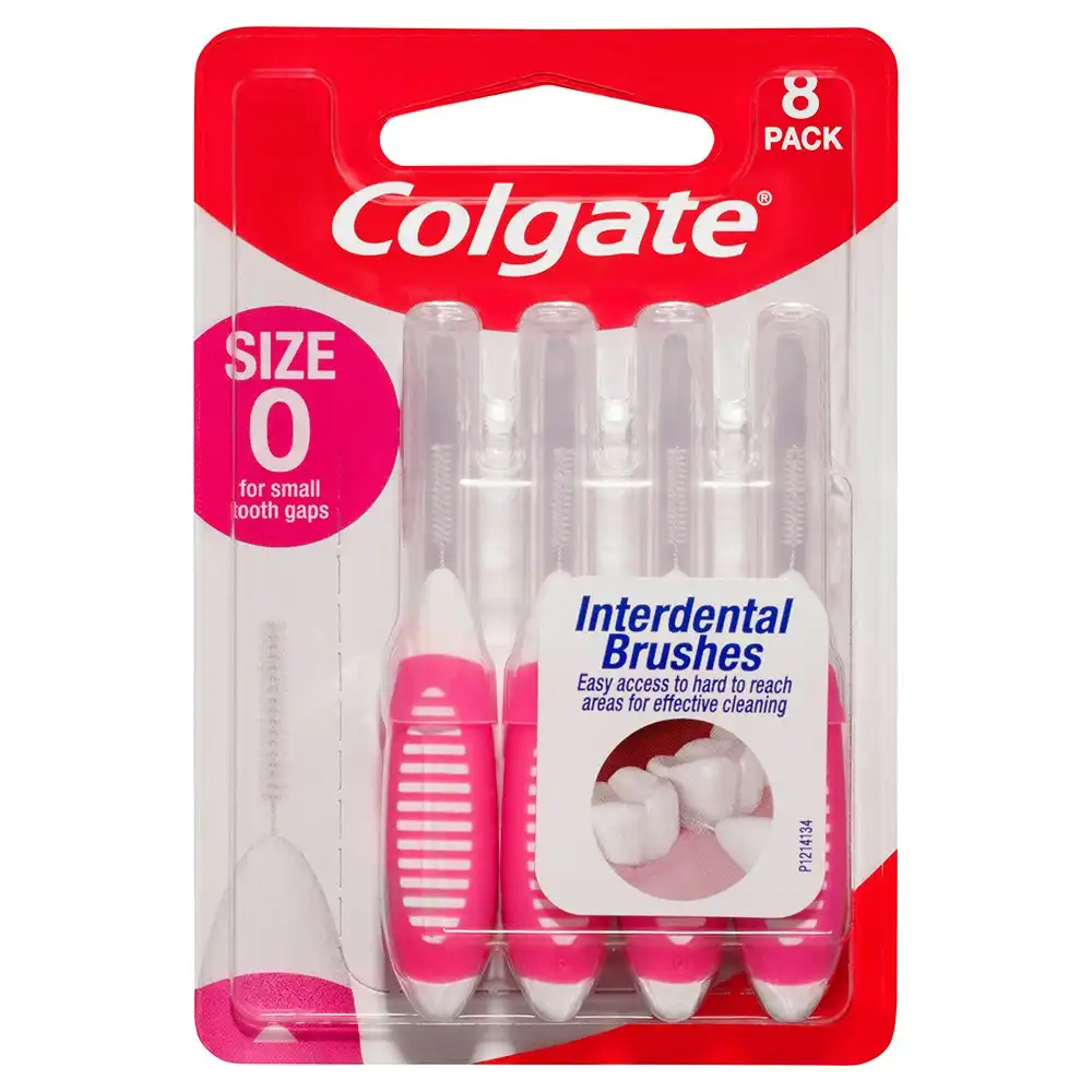 8pc Colgate Interdental Brush Floss Size 0 Teeth Cleaning Toothbrush Oral Care
