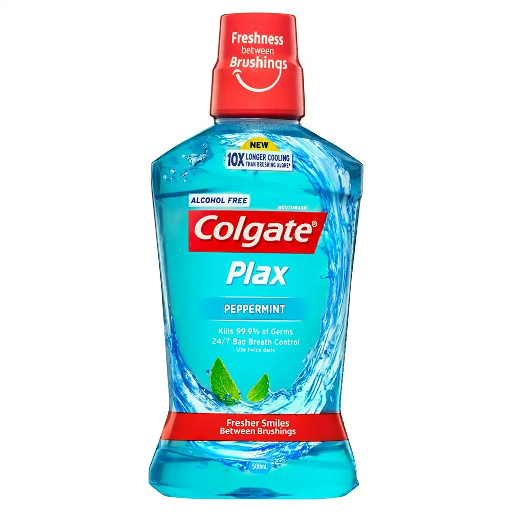Colgate 500ml  Plax Peppermint Mouthwash Alcohol Free Mouth Wash Oral Care