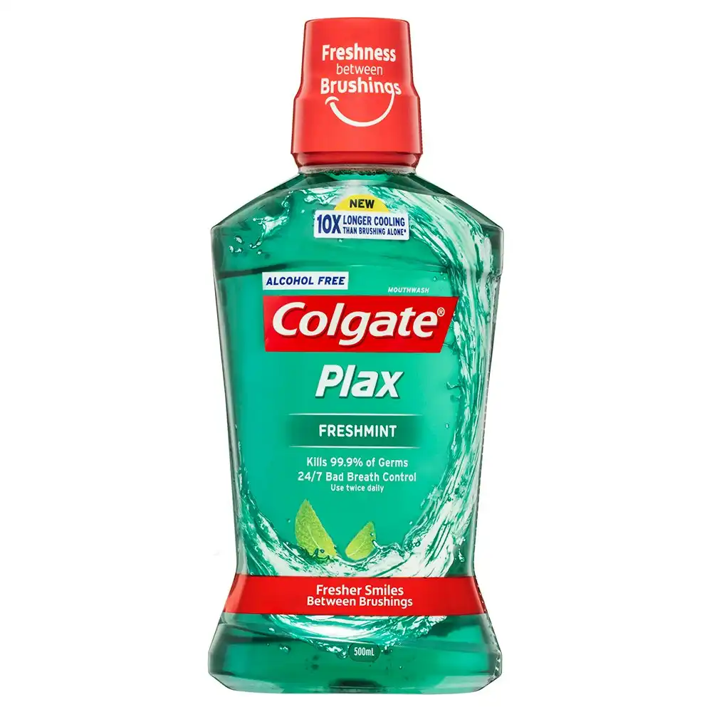 Colgate 500ml Plax Freshmint Mouthwash Alcohol Free Mouth Wash Oral Care
