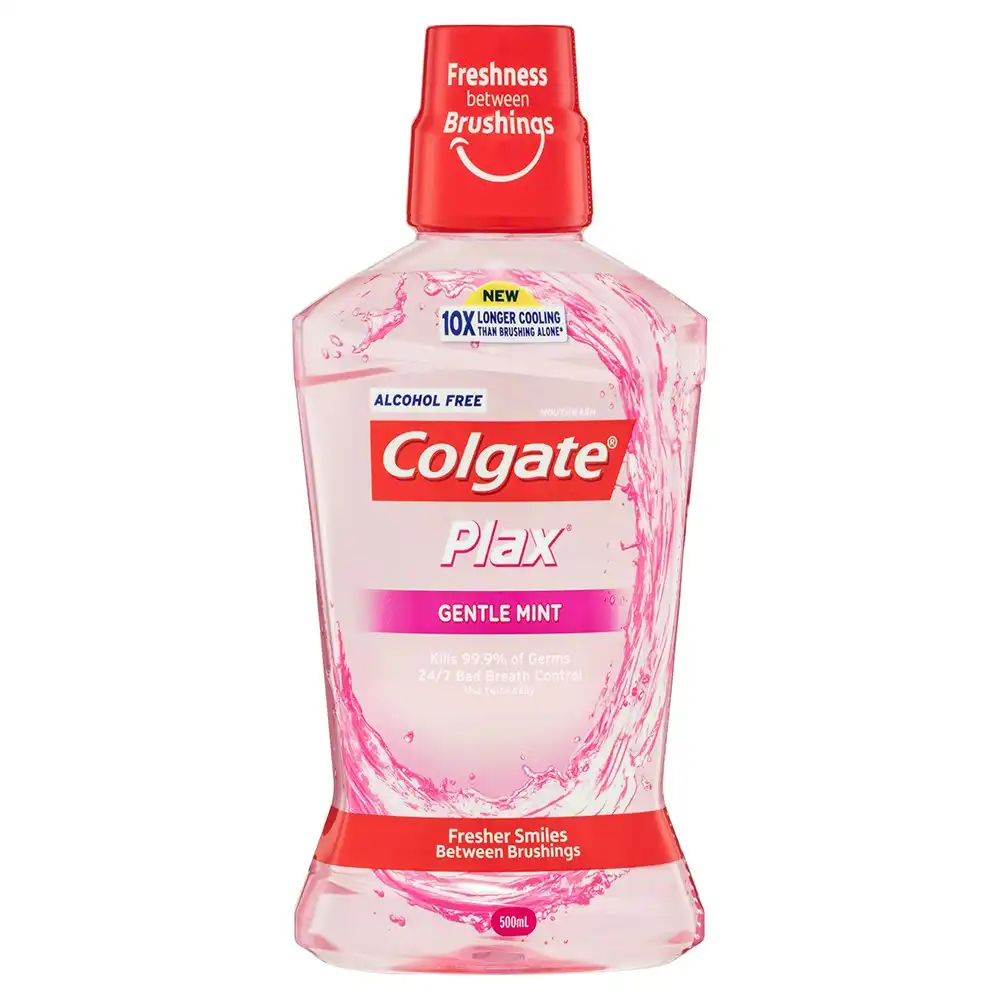 Colgate 500ml Plax Gentle Mint Mouthwash Alcohol Free Mouth Wash Oral Care
