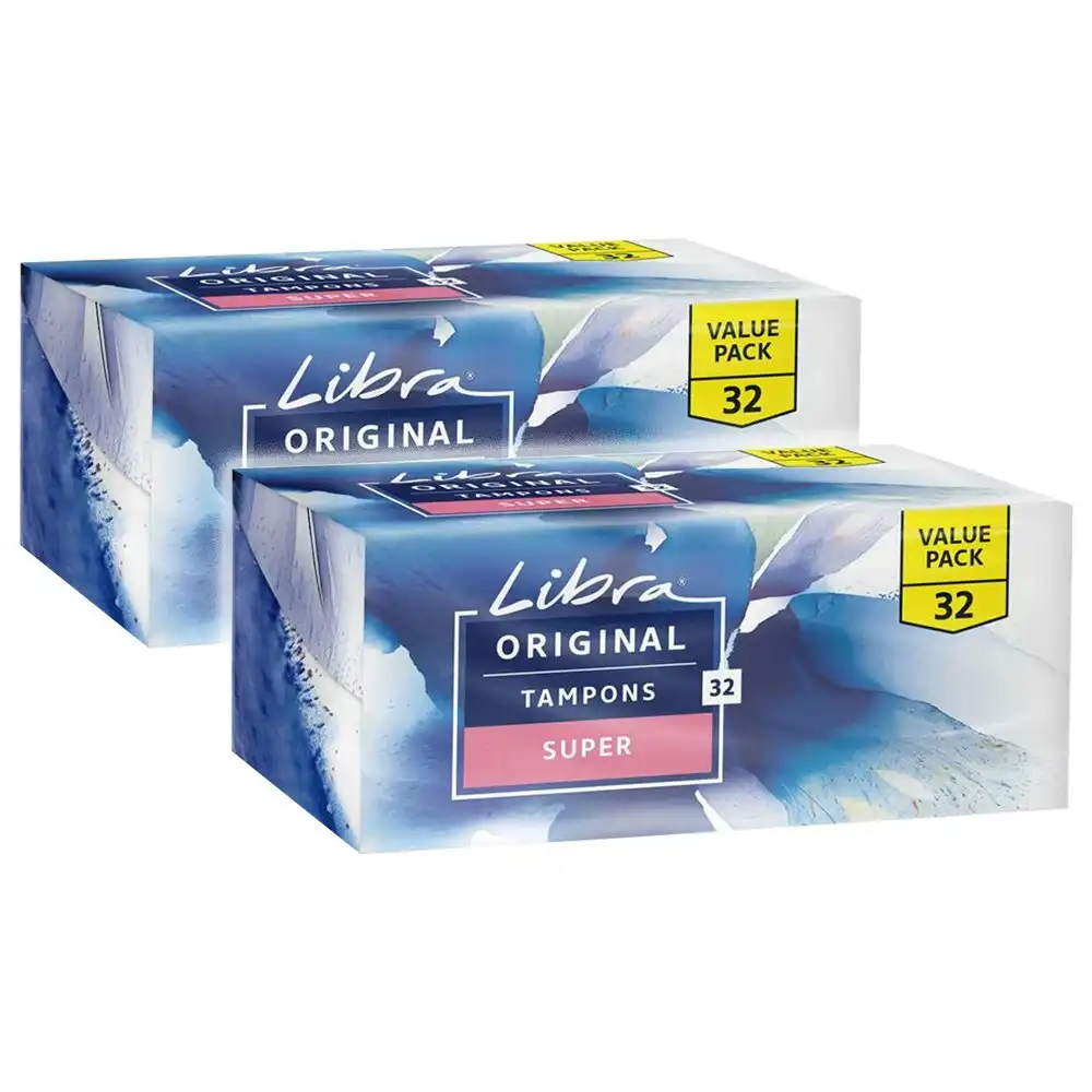 64x Libra Super Original Tampons Women/Female Hygiene Absorbent/Comfortable