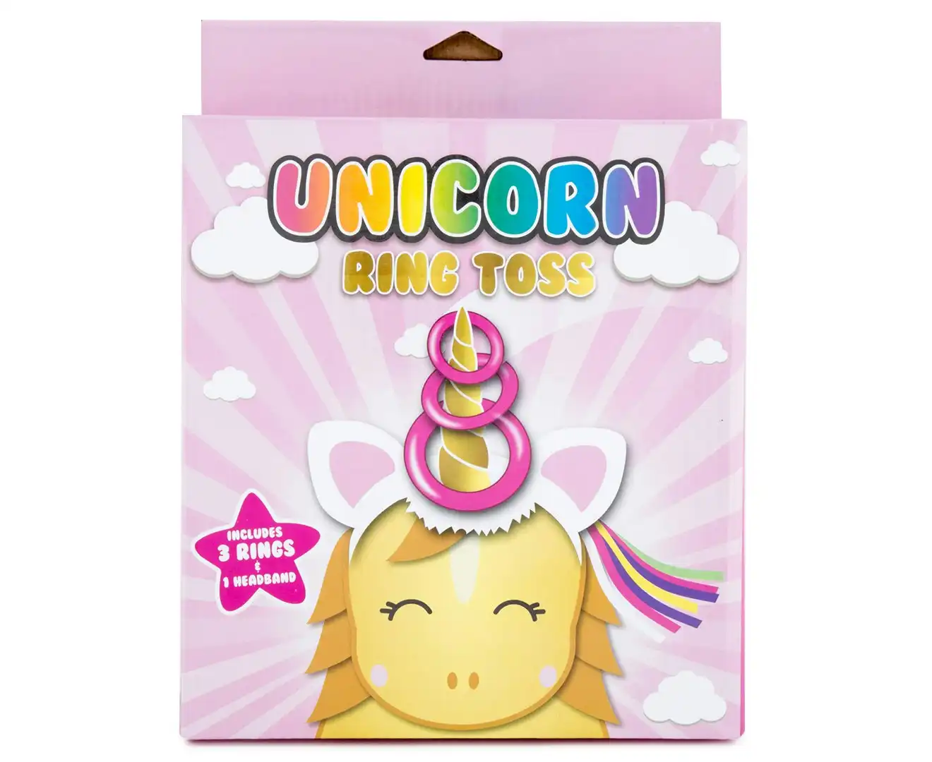 2PK Unicorn Ring Toss Game Kids/Children 3y+ Party Activity Toys Headband/Rings