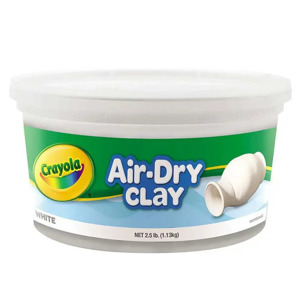 Crayola 1.13kg Air Dry Clay Tub Kids/Children 6y+ Modelling Mold Play Toy White