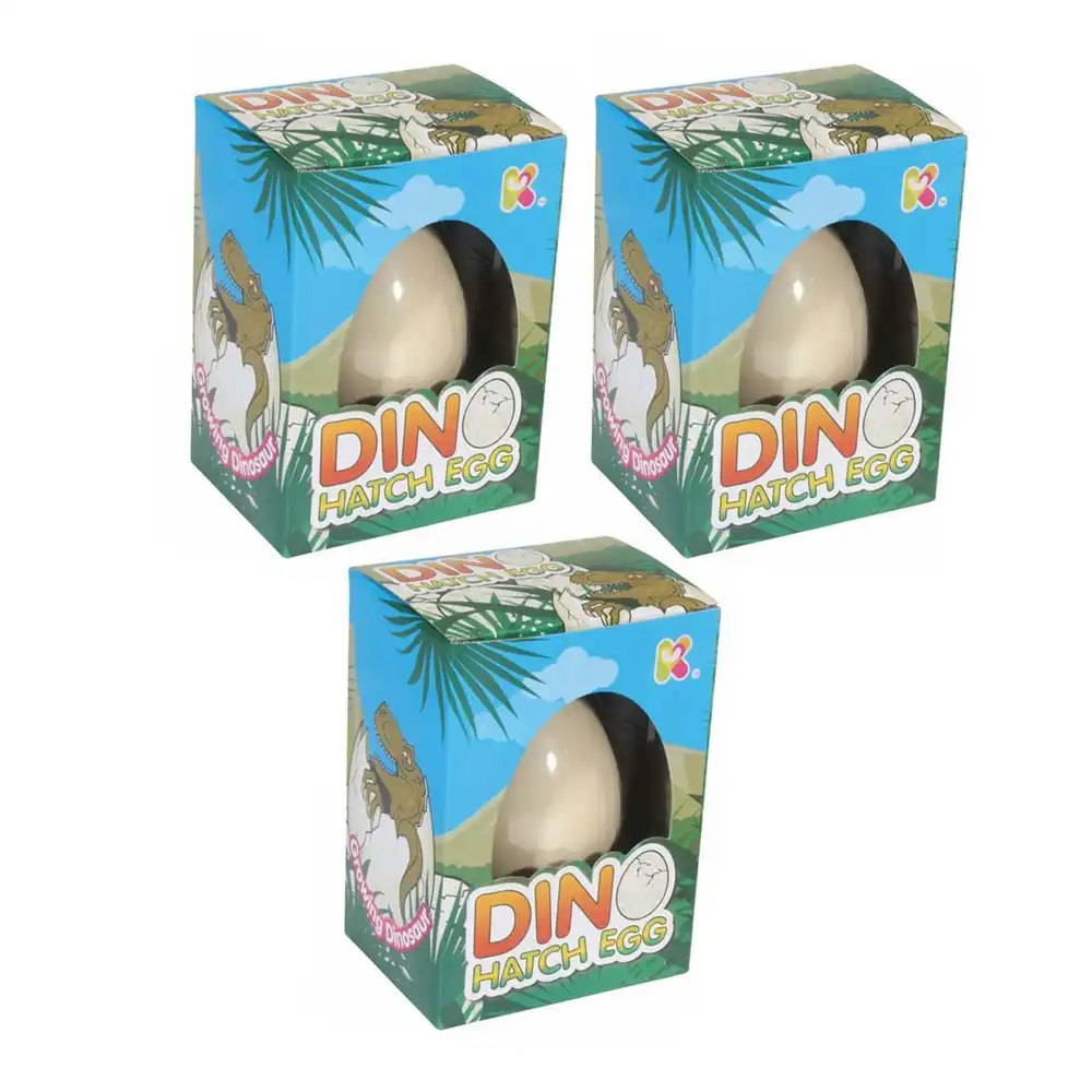 3x Nurchums SM Dino Collectibles Hatching Dinosaur Egg 11cm Toy Kids/Child 3y+