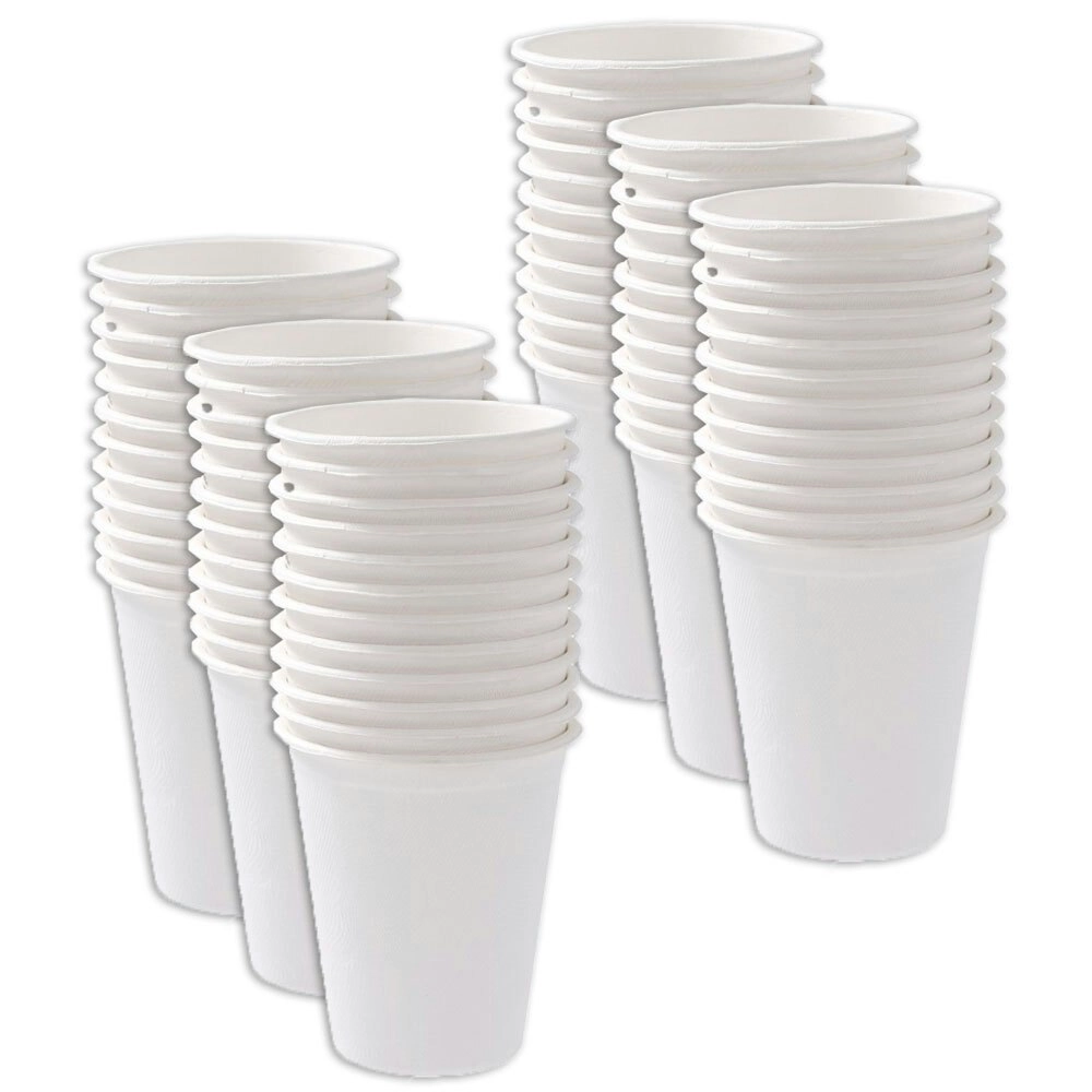 72x Lemon & Lime Earthie Sugarcane Cups 250ml WHT Disposable/Compostable Drink