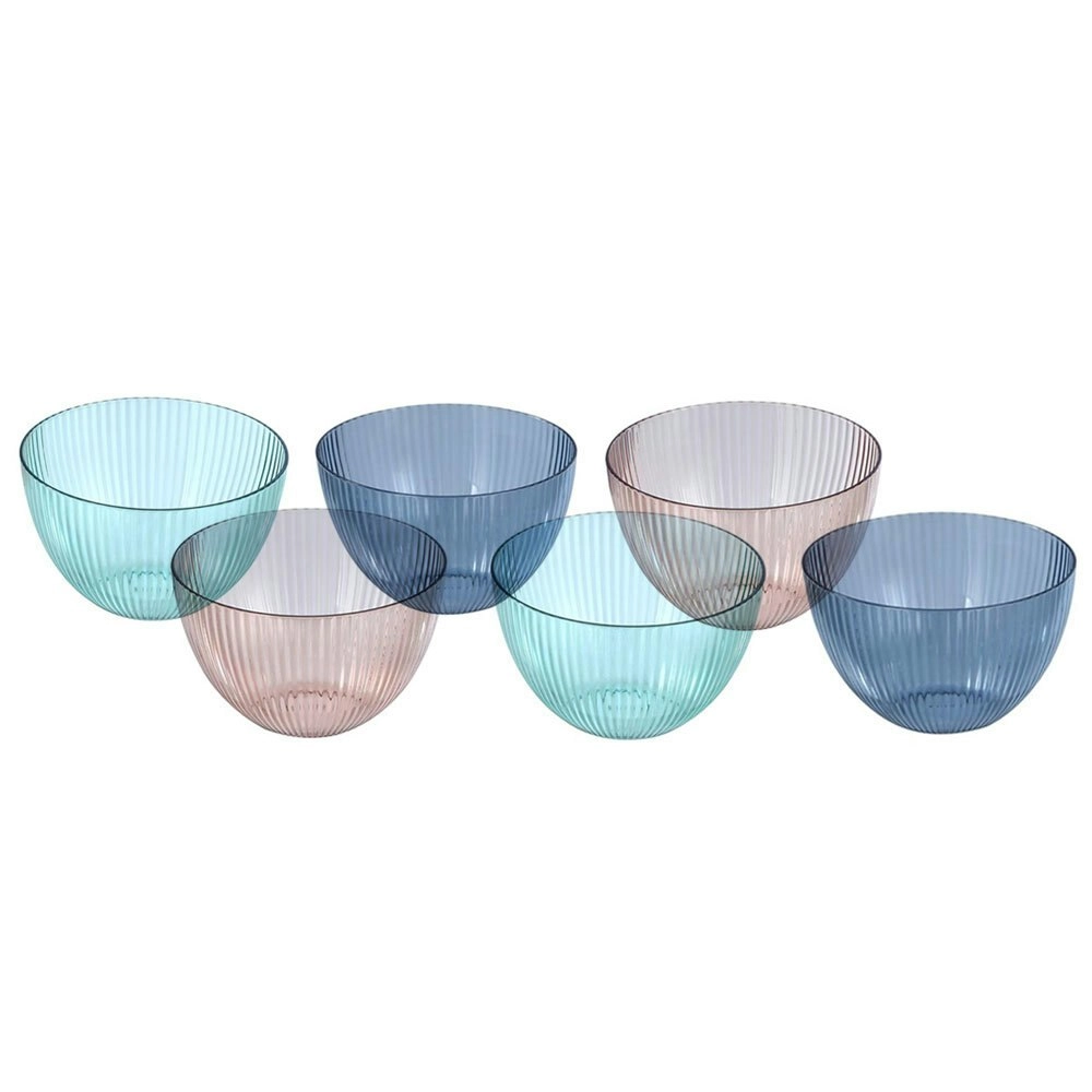 6x Lemon & Lime Palm Deco 13.5cm Serving Food Bowl/Outdoor Picnic Tableware Asst