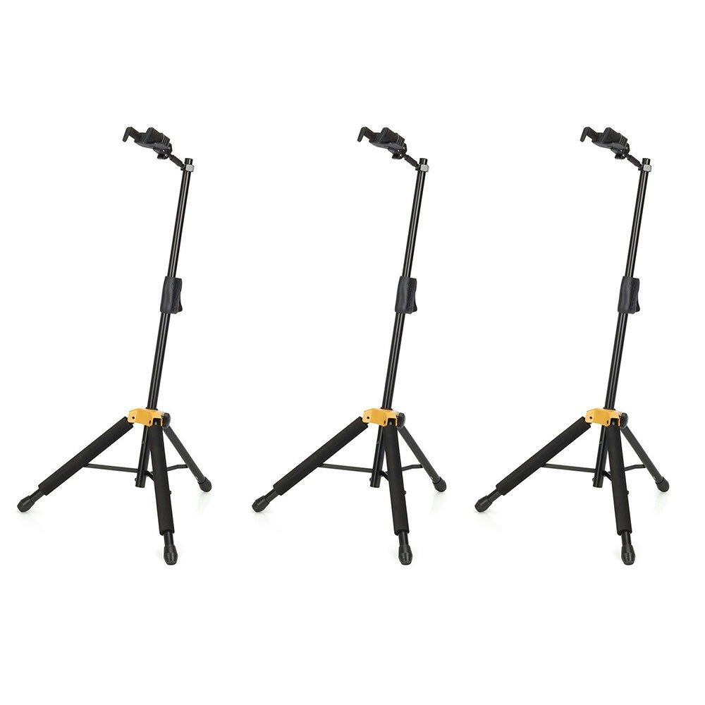 3PK Hercules Single Guitar Stand/Holder Floor Rack Auto Grip w/Foldable Yoke MC6