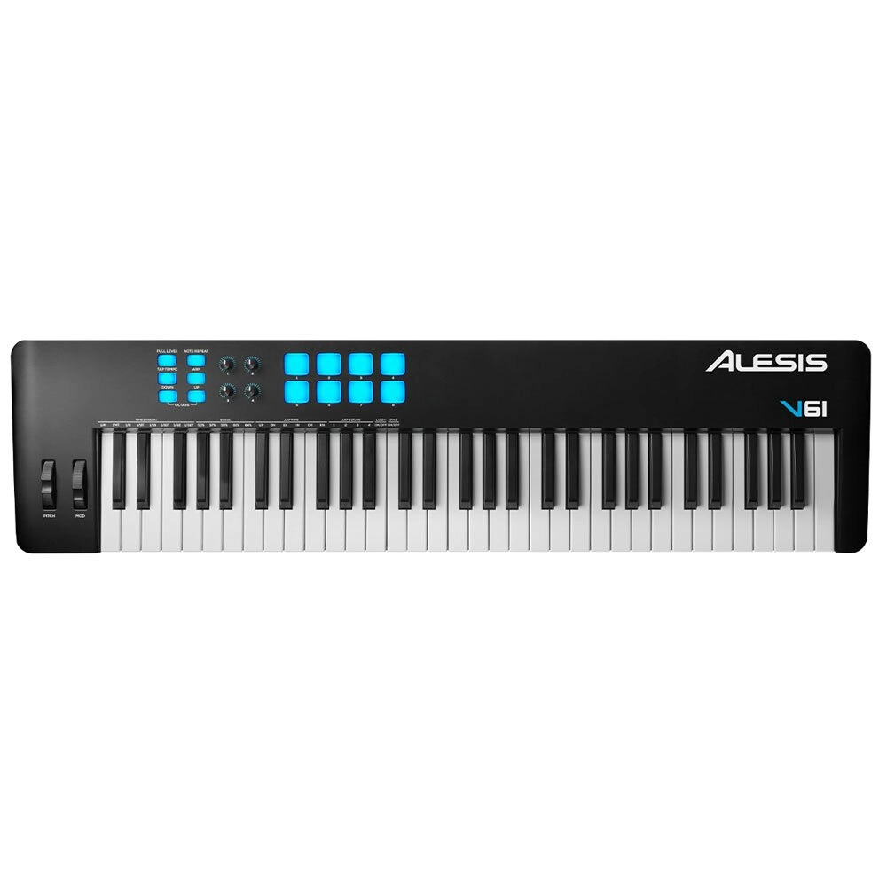 Alesis V61MKII: 61-Key USB-Midi Keyboard & Pad Controller Music/Beat Creation