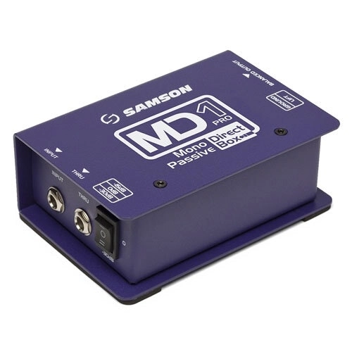 Samson Audio MD1 Pro Mono Passive Metal Direct Box f/ Musical Instruments Purple