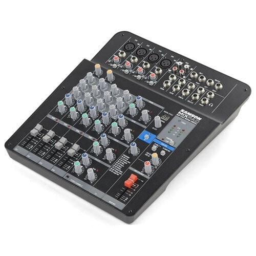 Samson Audio MXP124FX Compact 12-Channel USB DJ Mixer w/ FX Mixing Console Black