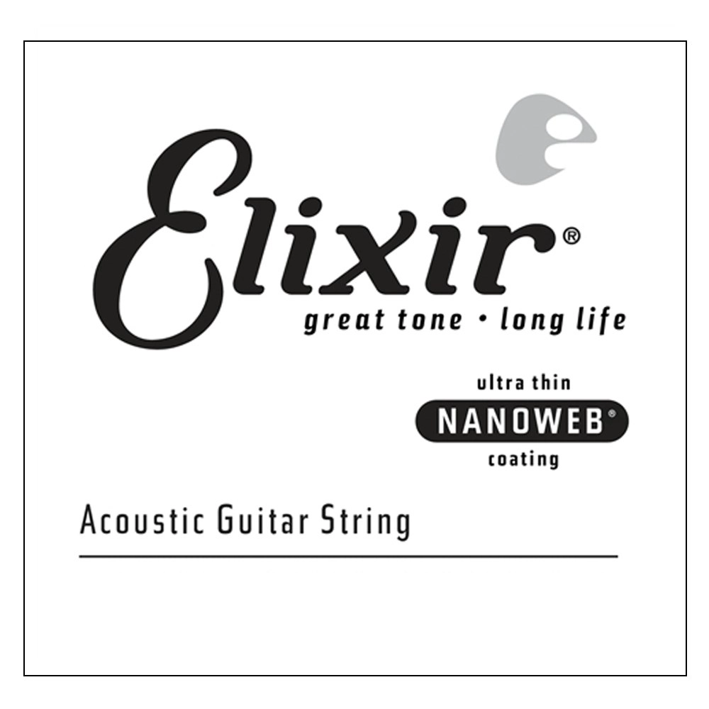 Elixir #15132 Acoustic Nanoweb Guitar Music 0.032 Single String 80/20 Bronze