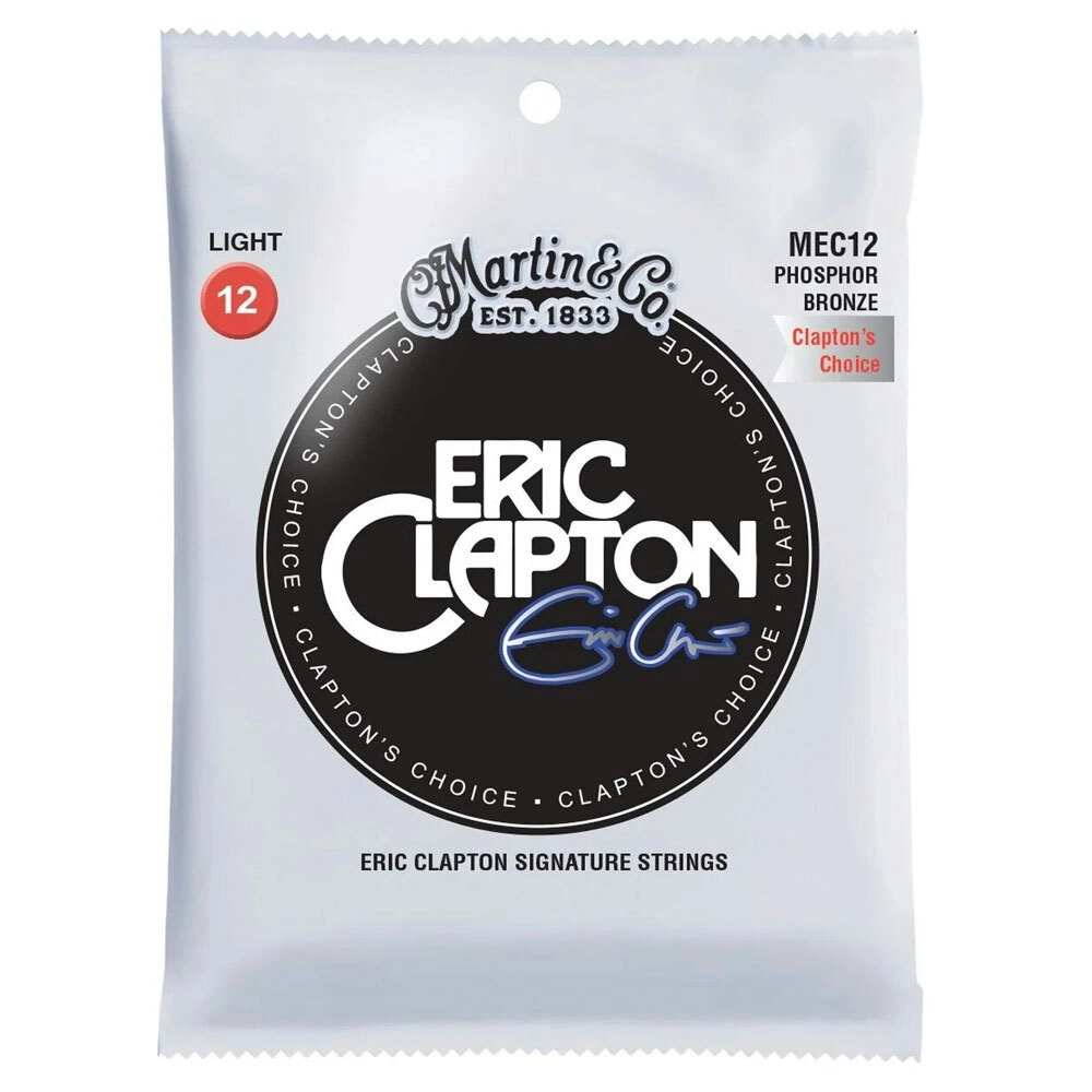 Martin Guitar Clapton's Choice Strings 92/8 Phosphor Bronze MEC12 Light Gauge