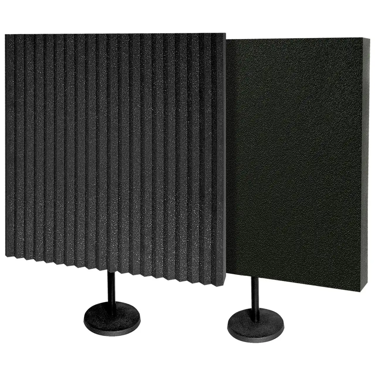 2x Auralex DeskMAX 2ft Portable Podcasting Panel Filter Shield w/ Stand Charcoal