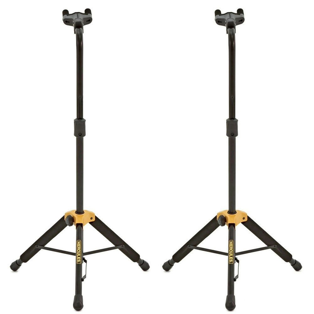 2x Hercules Auto Grib Acoustic/Electric/Bass Guitar Stand Holder Neck Adjustment