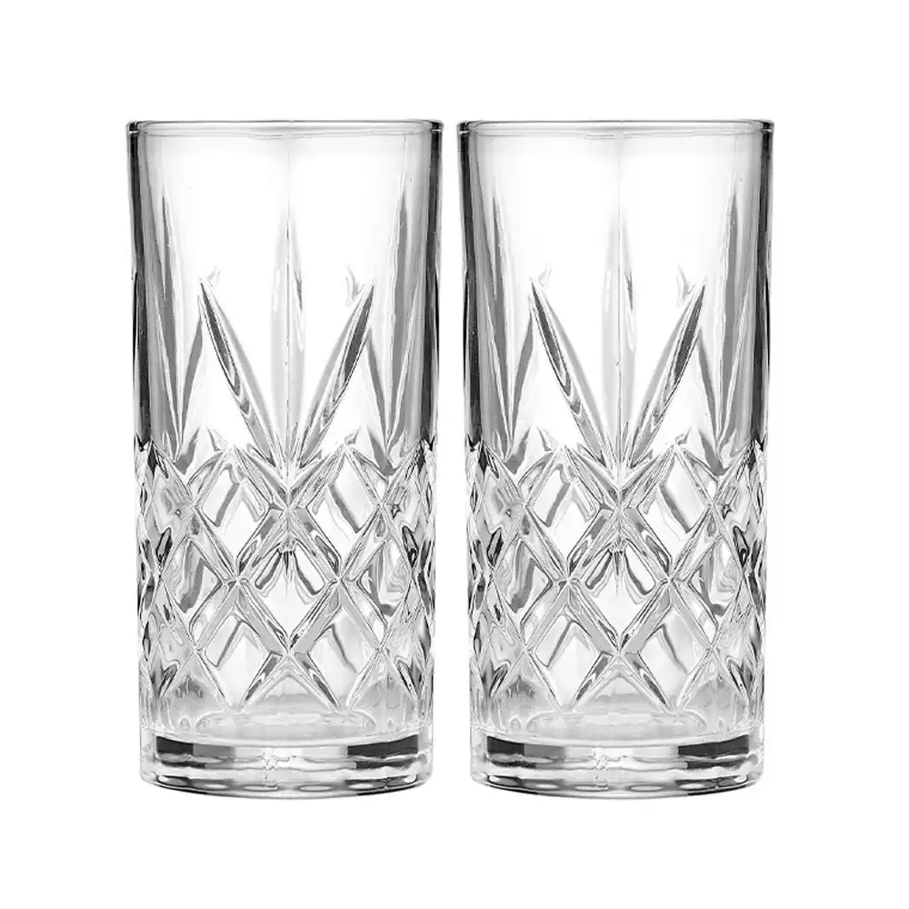 2x Tempa 320ml/15cm Highball Drink Glasses Tumbler Cocktail Drinking Glass Clear
