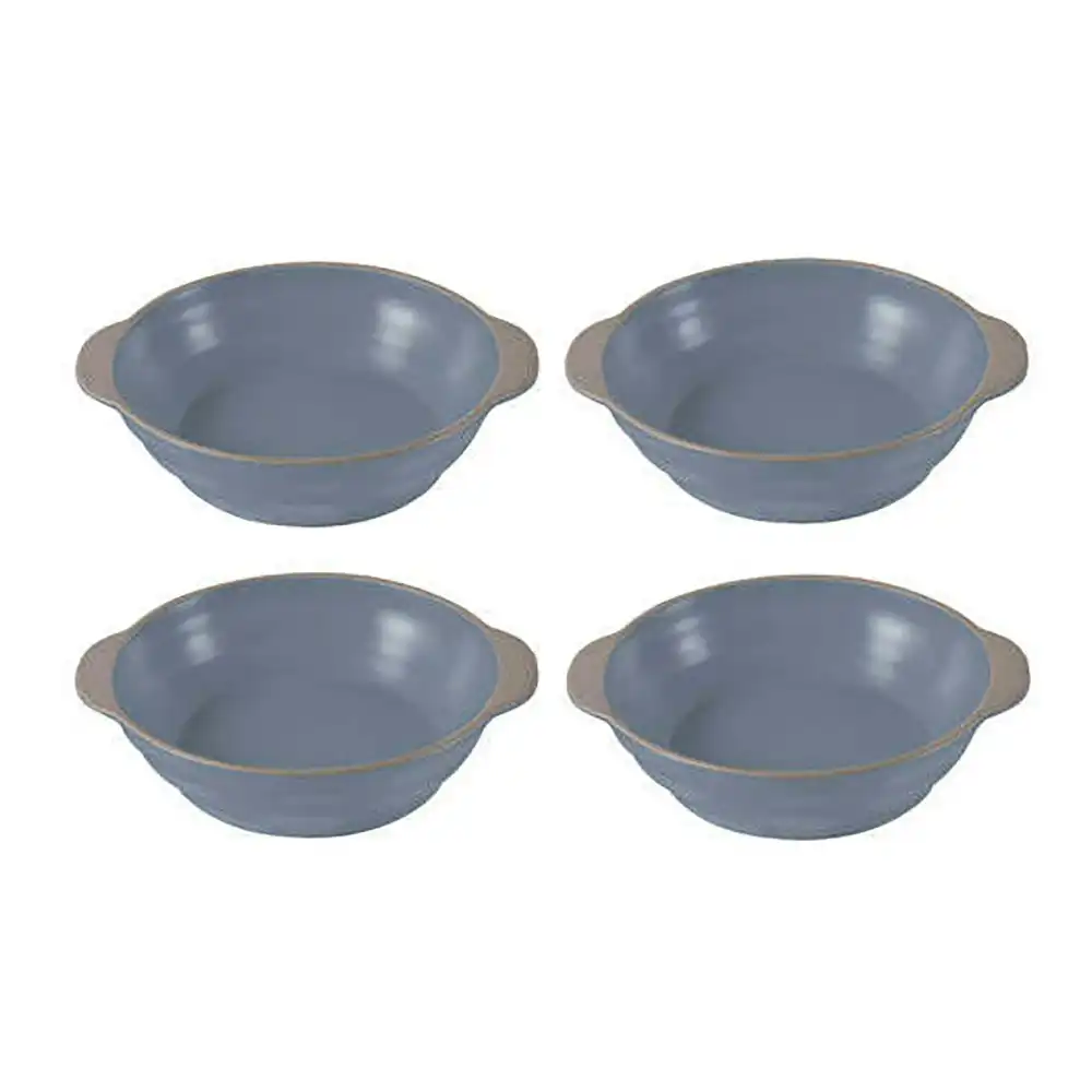 4pc Ladelle Clyde 17cm Forget-Me-Not Blue Gratin Oven Baking Dish Stoneware Bowl