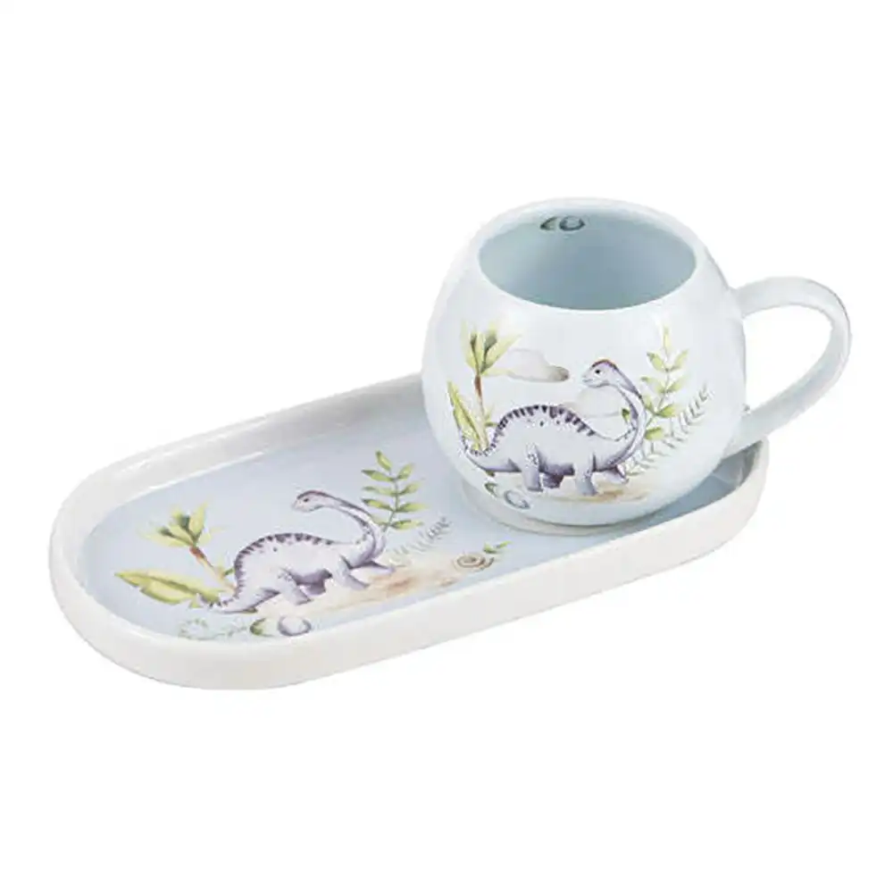 Ashdene Kids 180ml Dinosaur Land Cup/Mug Plate/Saucer Hot Tea Kitchen/Dining Set