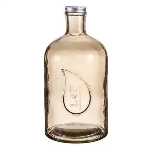 Ladelle Eco Recycled Rustico 1400ml Storage Glass Bottle Container w/ Lid Smoke