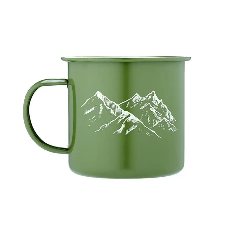 Tempa 10cm Atticus Mountain Enamel/Carbon Steel Mug/Cup Coffee/Tea/Hot Drink BLU