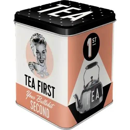 Nostalgic Art 7.5x9.5cm Tea Storage Metal Tin Tea First Container Home Canister
