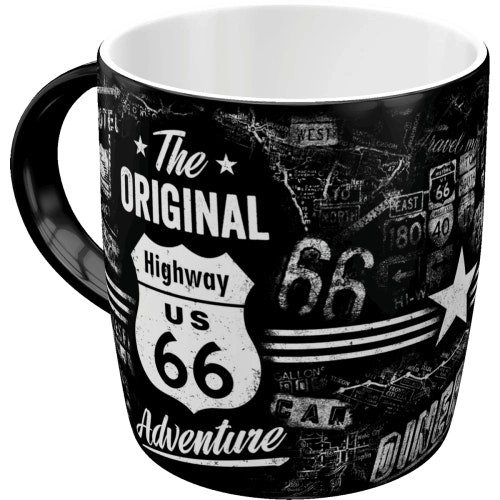 Nostalgic Art Route 66 Adventure 330ml Ceramic Mug Office Coffee Cup w/ Handle