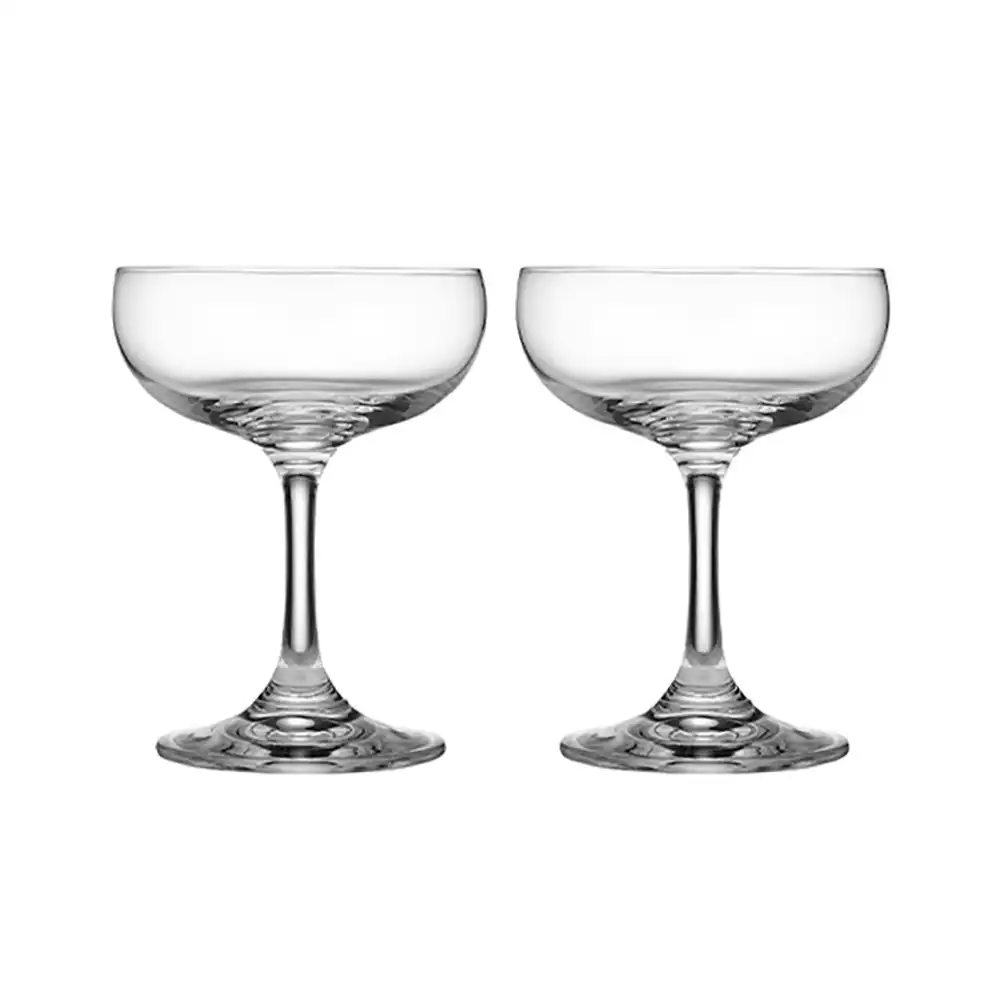 2pc Tempa Quinn 220ml Cocktail Coupe Glass Sparkling Wine Glassware Cup Clear