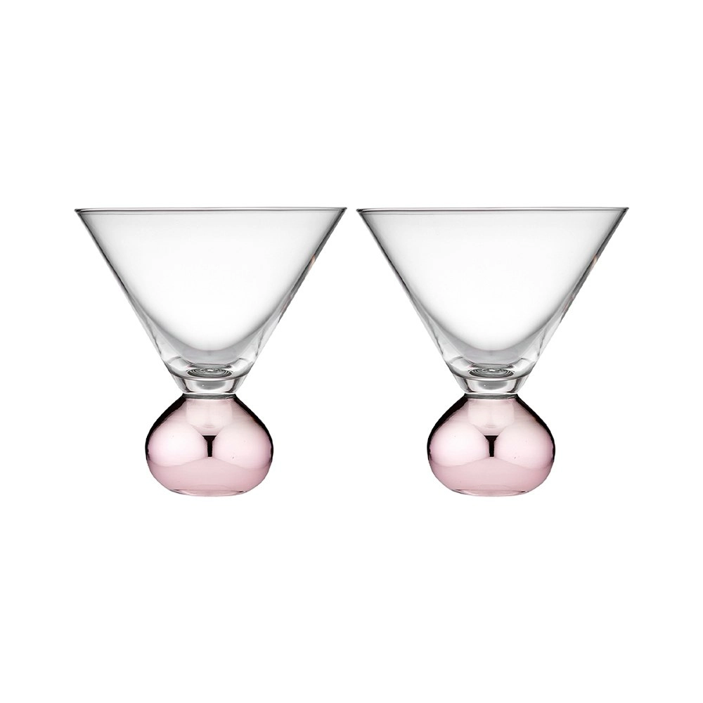 2pc Tempa Astrid 300ml Martini Glass Wine Water/Cocktail Drinkware Cup Rose Gold