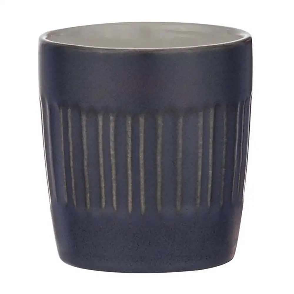 Ladelle Carve 300ml Tumbler Glaze Stoneware Water Drinking Coffee Cup/Mug Denim