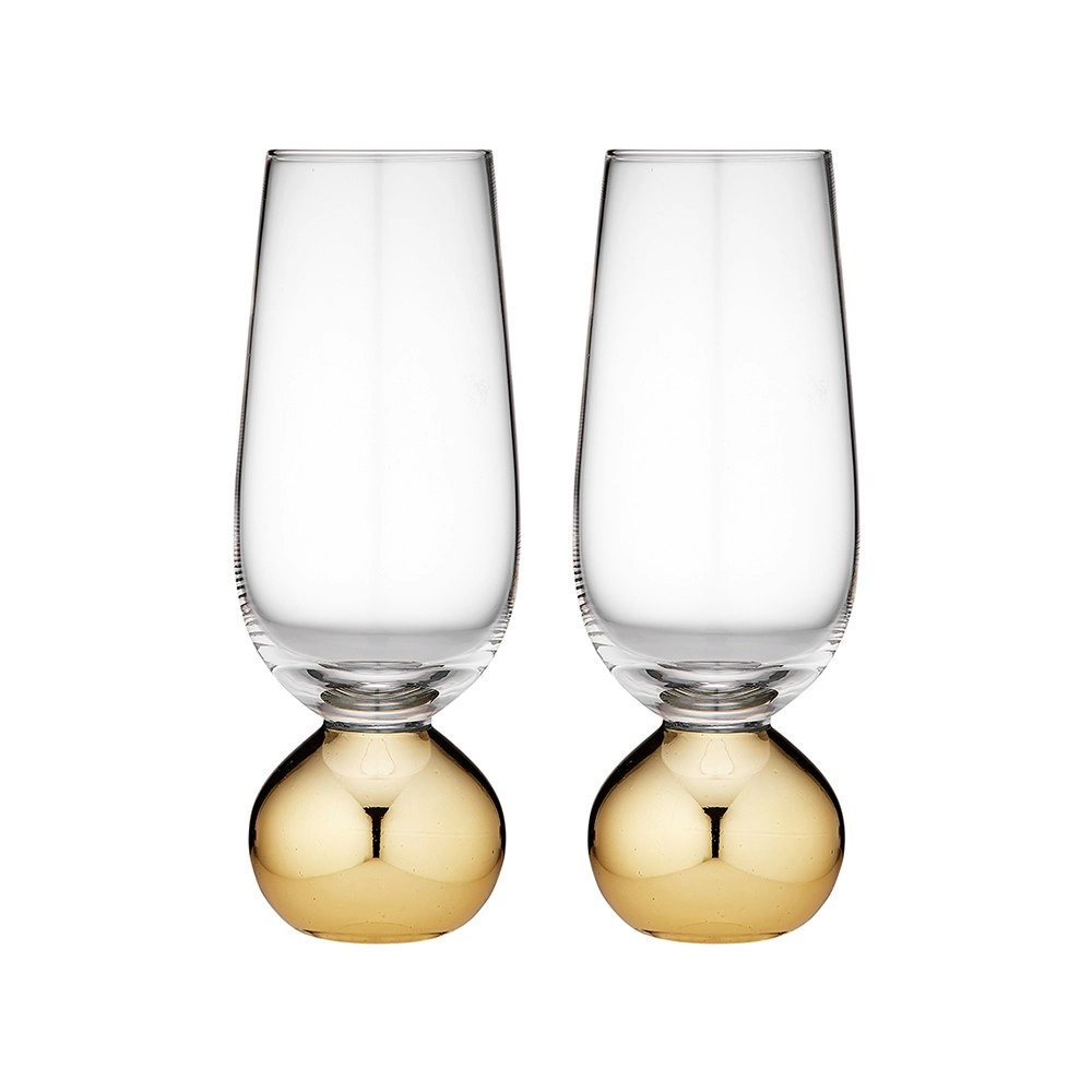 2pc Tempa Astrid 250ml Champagne Glass Cocktail/Water Juice Drinking Cup Gold