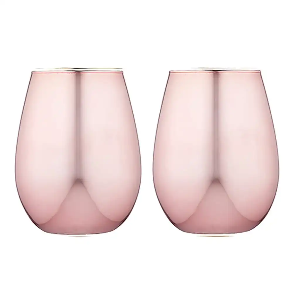 2x Tempa Aurora 600ml Cocktail Glass Tumbler Wine/Water/Juice Glassware Cup Rose