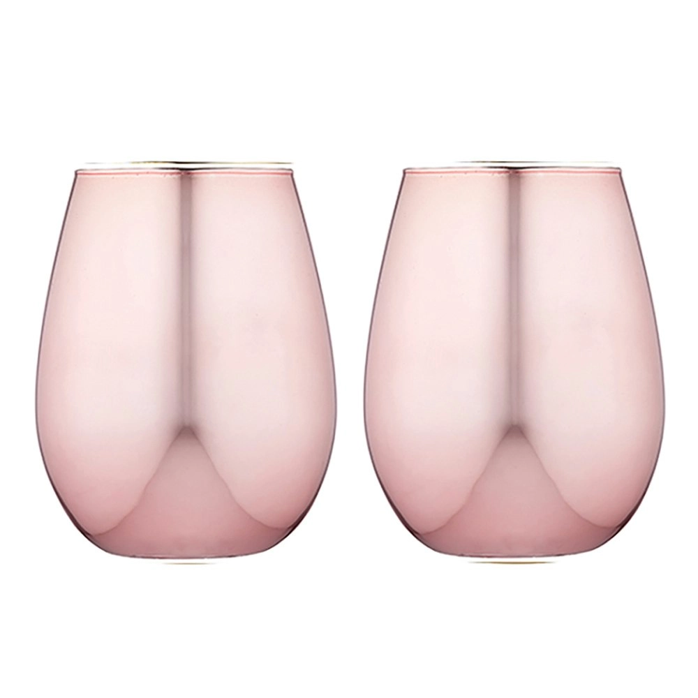 2x Tempa Aurora 600ml Cocktail Glass Tumbler Wine/Water/Juice Glassware Cup Rose