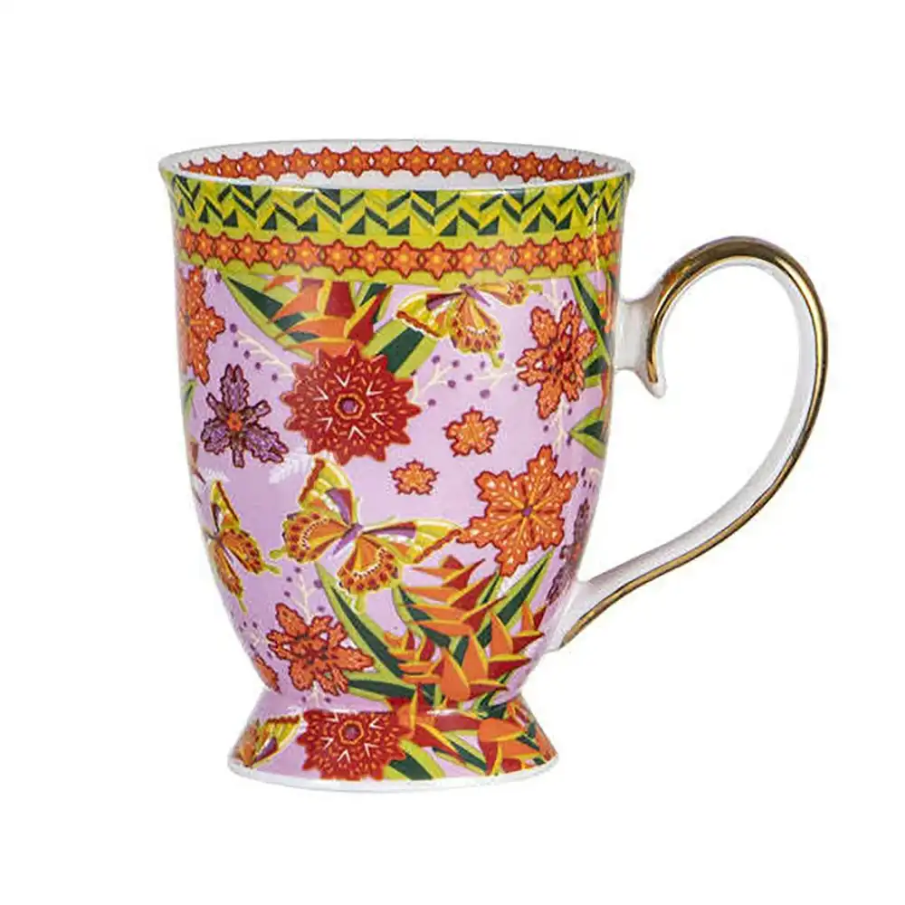 Ashdene 300ml Butterfly Heliconia Flower Tea Cup/Coffee Mug Hot Drinking 12.2cm