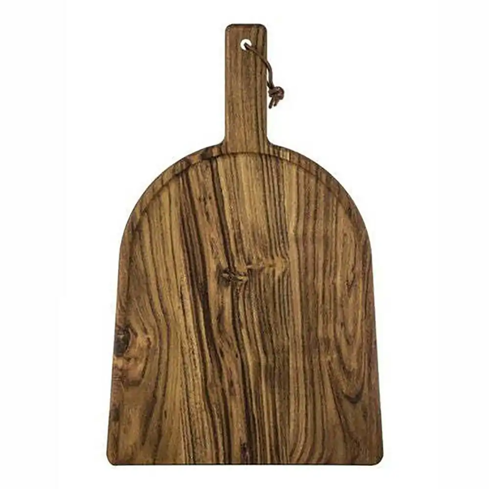 Ladelle Otway Wide Teak Wood Medium 30cm Serving Tray Rectangular Board Brown