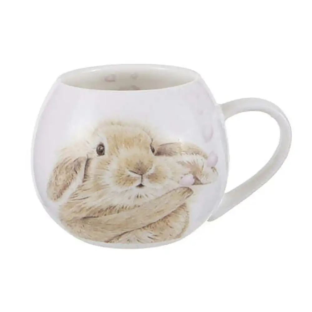 Ashdene 200ml Bunny/Rabbit Hearts Mini Hug Tea Cup/Coffee Mug Hot Drinking 9.5cm