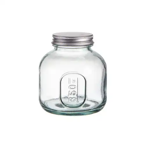 Ladelle Eco Recycled Rustico Glass 350ml Storage Jar Bottle Container w/Lid CLR