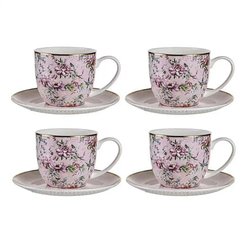 Ashdene 280ml Chinoiserie Flower Mug/Tea Cup/Saucer Hot Drinking Handled Set PNK