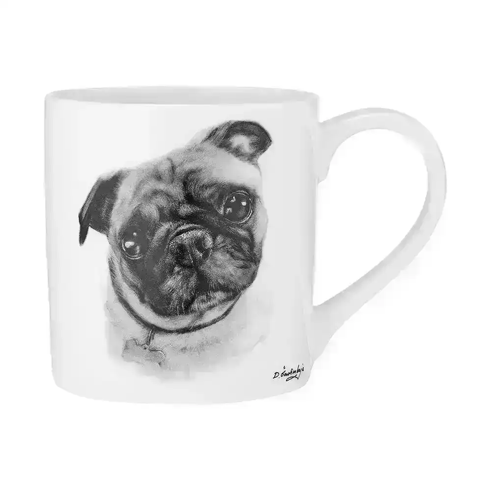 Ashdene Delightful Dogs Pug City Artwork 330ml Fine Bone Drinking Coffee/Tea Mug