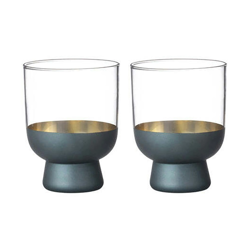 2pc Tempa Aria 240ml/10cm Glass Tumbler Water/Juice Drinking Glassware Cup Teal