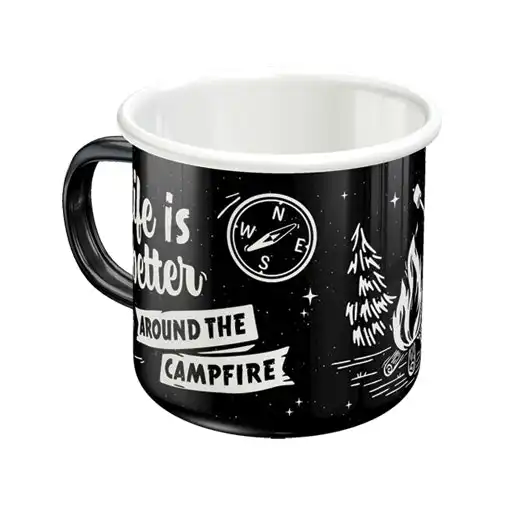 Nostalgic Art Around The Campfire 360ml Enamel Mug Tea/Coffee/Water Cup w/Handle
