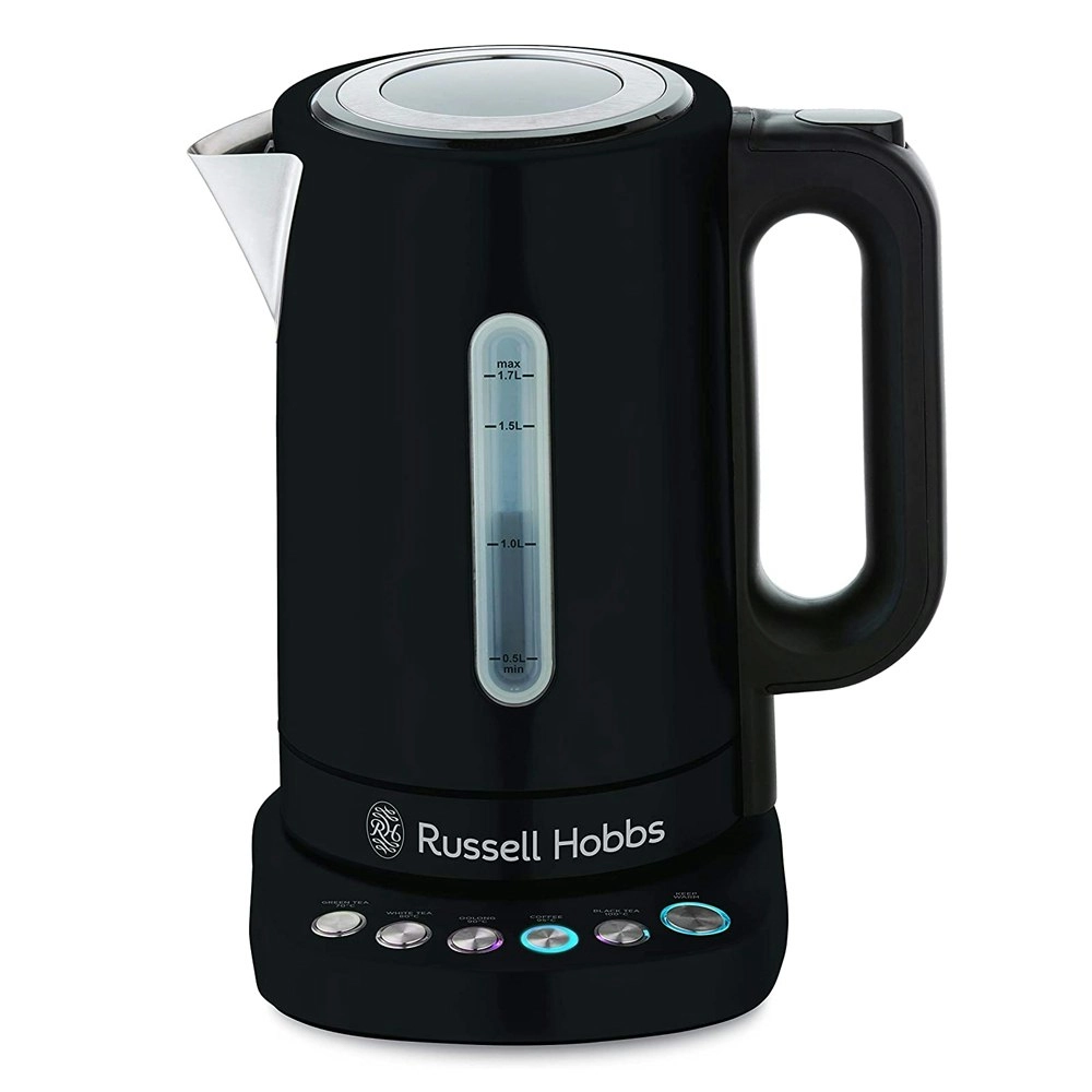 Russell Hobbs RHK510BLK Electric Addison 1.7L Digital Water Kettle SS Matte BLK