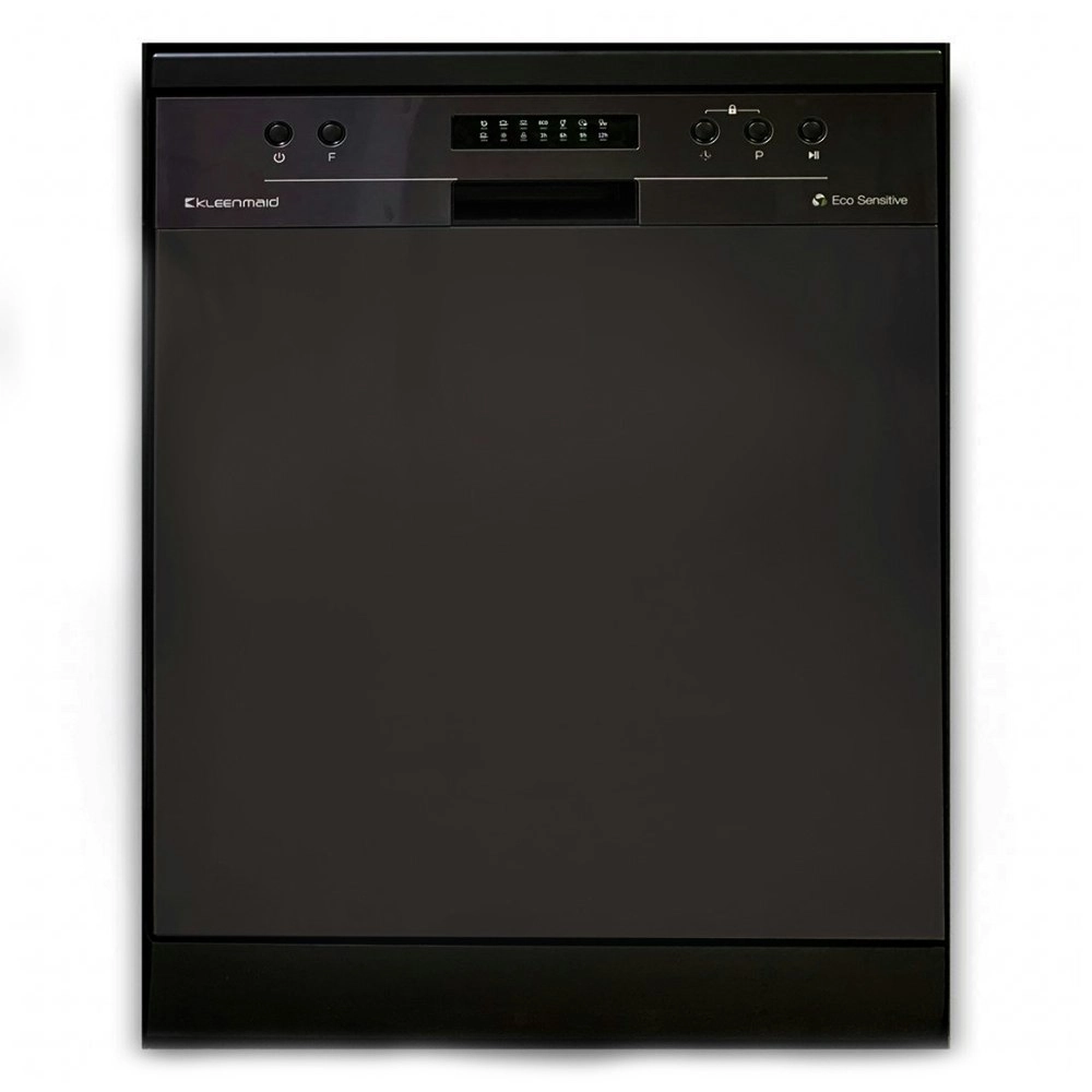 Kleenmaid Black Stainless Steel Freestanding/Built Under Program Dishwasher 60cm