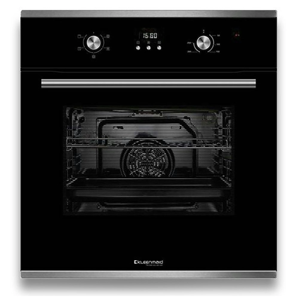 Kleenmaid 75L Multi Function Fan Forced/Full Grill Glass Door Oven Black 60cm